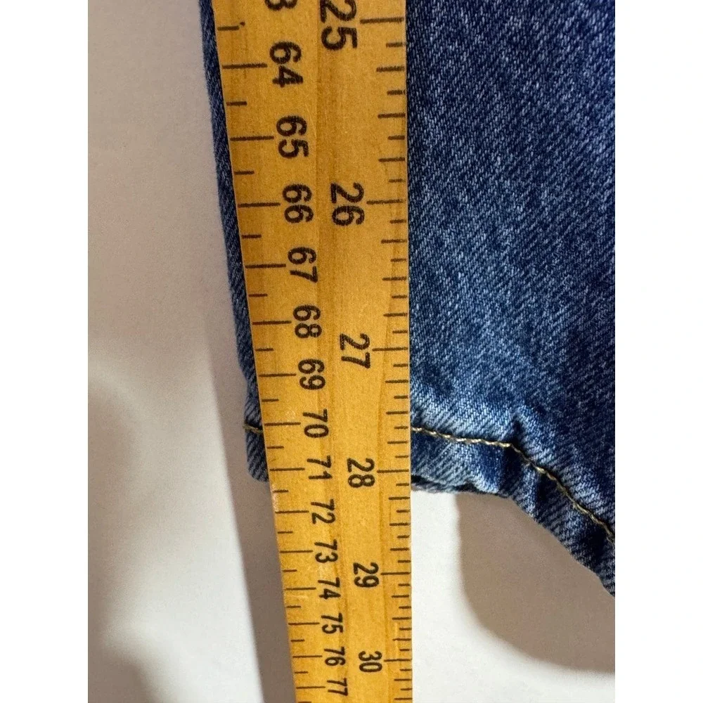 Everlane The Curvy 90s Cheeky Straight Jean Northridge Blue Organic Cotton Sz 32